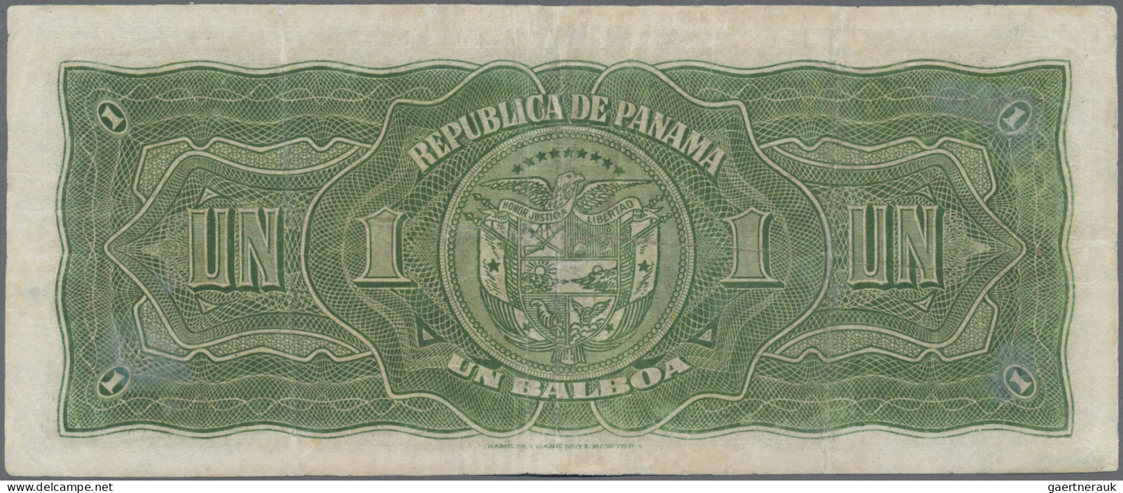 Panama: Banco Central De Emisión De La República De Panamá, 1 Balboa 1941, P.22, - Panamá