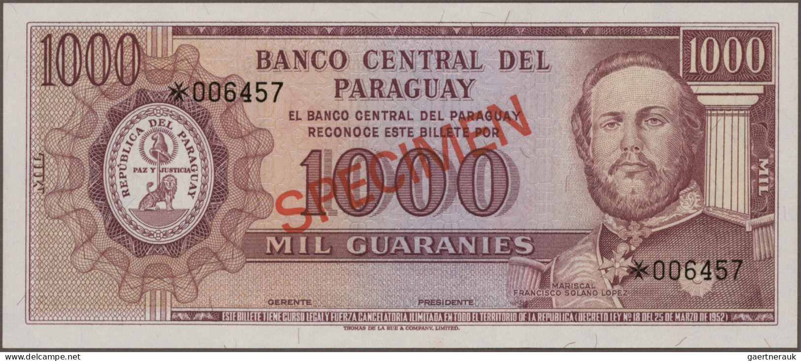 Paraguay: Banco Central Del Paraguay, Huge Lot With 26 Banknotes, Series 1962-20 - Paraguay