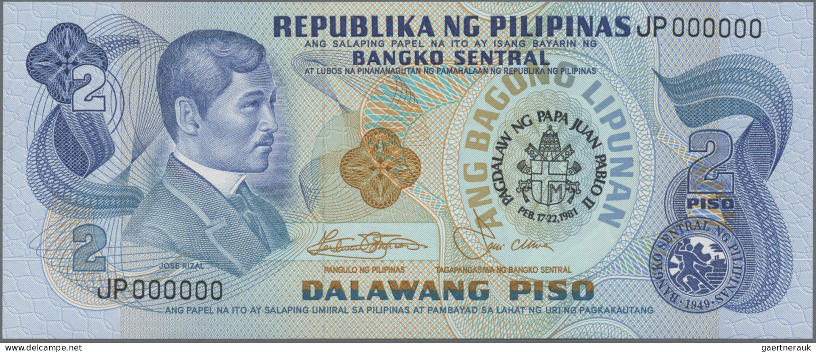 Philippines: Bangko Sentral Ng Pilipinas, 2 Piso 1981 Commemorative Issue SPECIM - Filippijnen