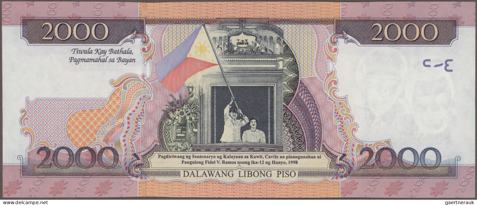 Philippines: Bangko Sentral Republika Ng Pilipinas, Set With 2x 2.000 Piso 1998 - Filipinas