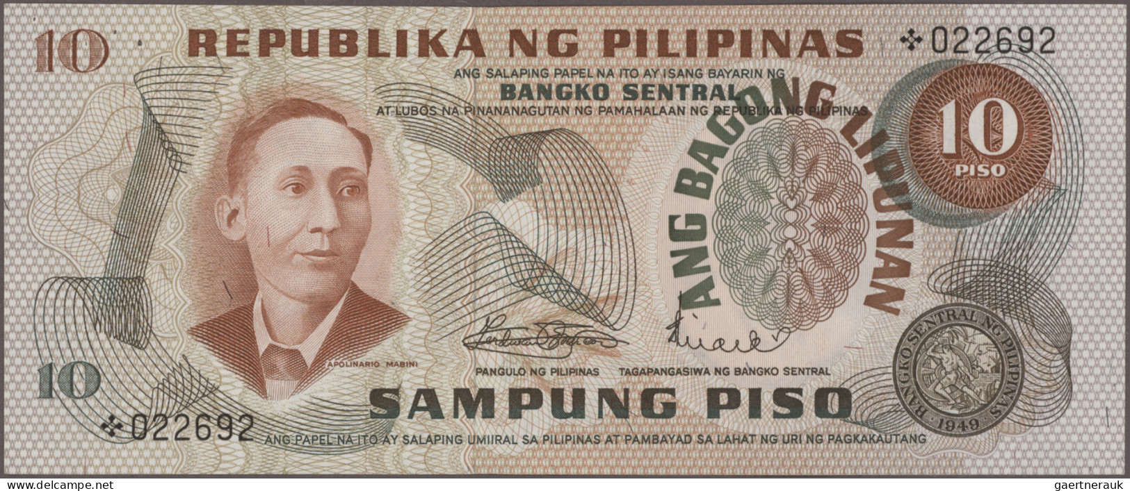 Philippines: Bangko Sentral Republika Ng Pilipinas, Giant Lot With 117 Banknotes - Filippijnen