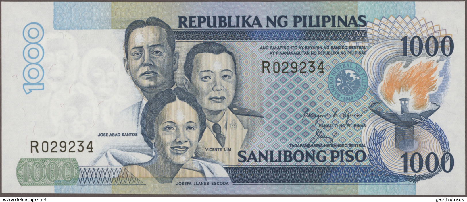 Philippines: Bangko Sentral Republika ng Pilipinas, giant lot with 117 banknotes