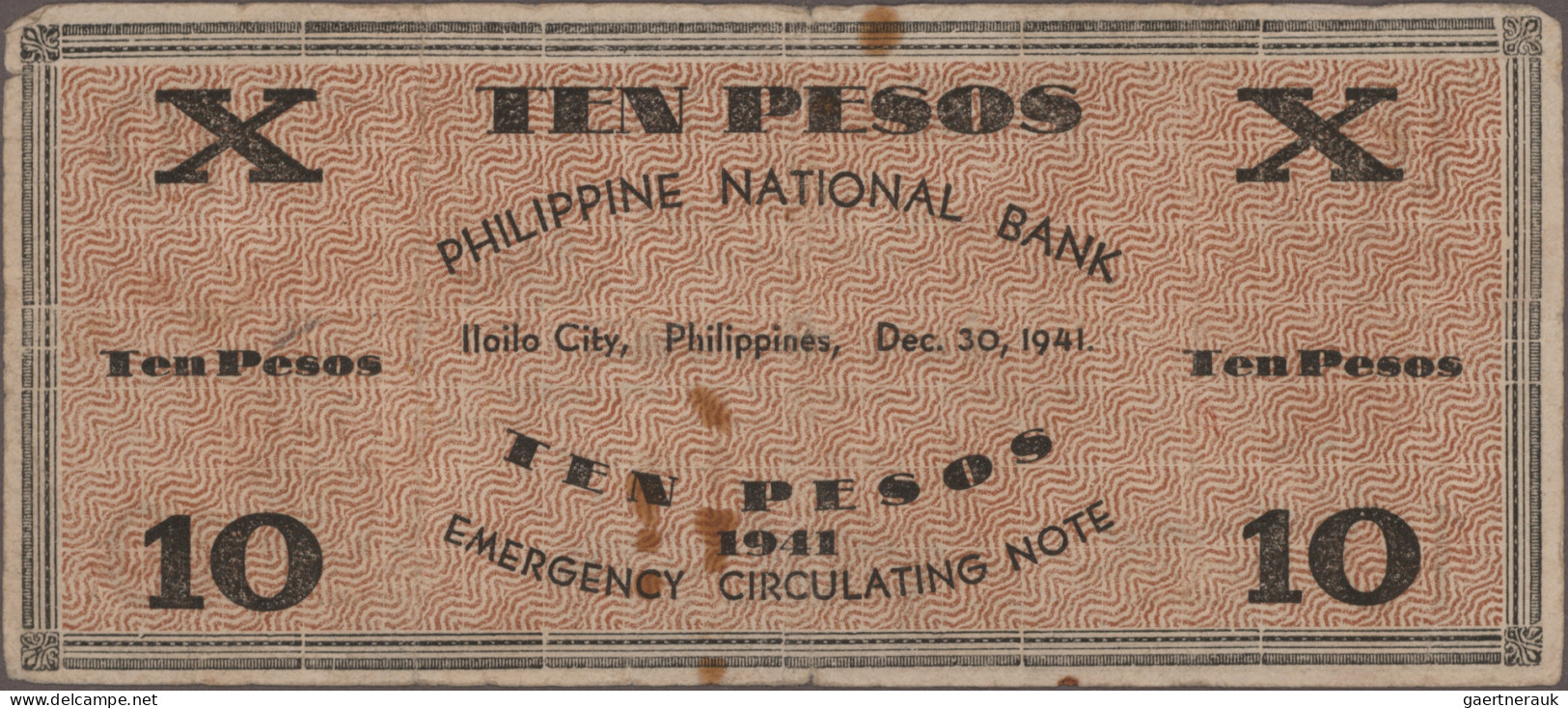 Philippines: Collectors album with 132 banknotes Emergency Issues WWII, series 1