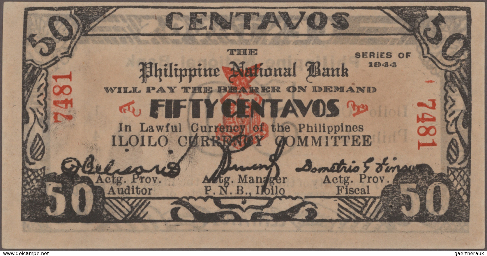 Philippines: Collectors album with 132 banknotes Emergency Issues WWII, series 1