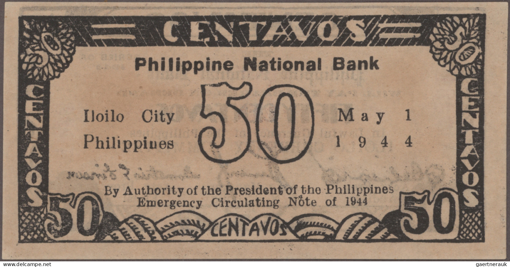 Philippines: Collectors album with 132 banknotes Emergency Issues WWII, series 1