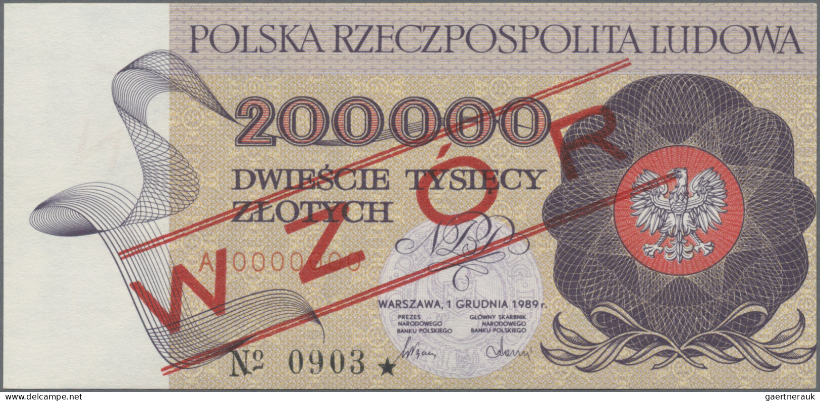 Poland - Bank Notes: Narodowy Bank Polski, Pair With 200.000 Zlotych 1989 And 20 - Polonia