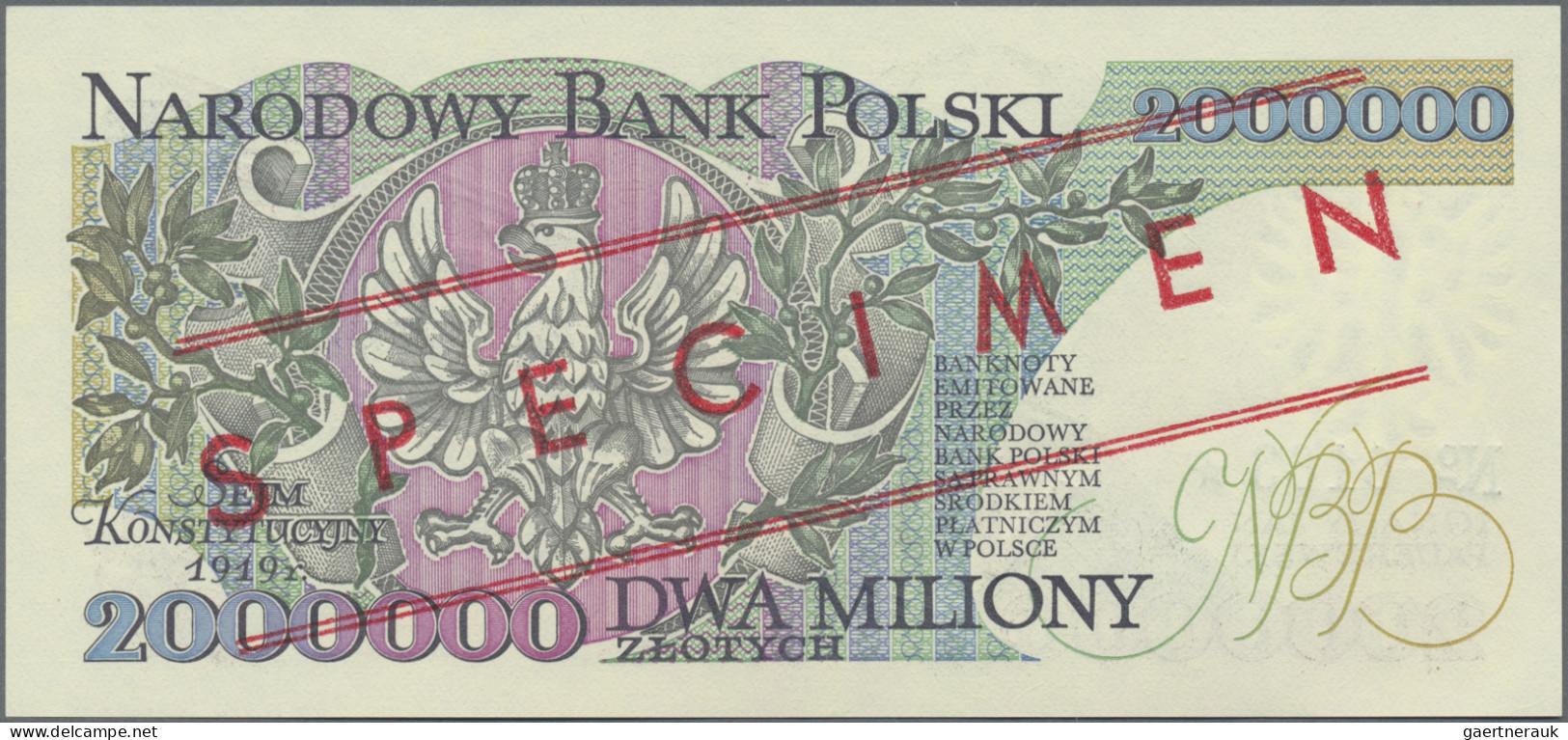 Poland - Bank Notes: Narodowy Bank Polski, Pair With 2 Million Zlotych 1992 And - Polen