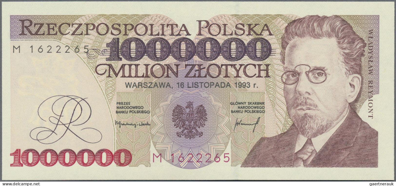 Poland - Bank Notes: Narodowy Bank Polski, Pair With 1 Million Zlotych 1993 And - Polonia