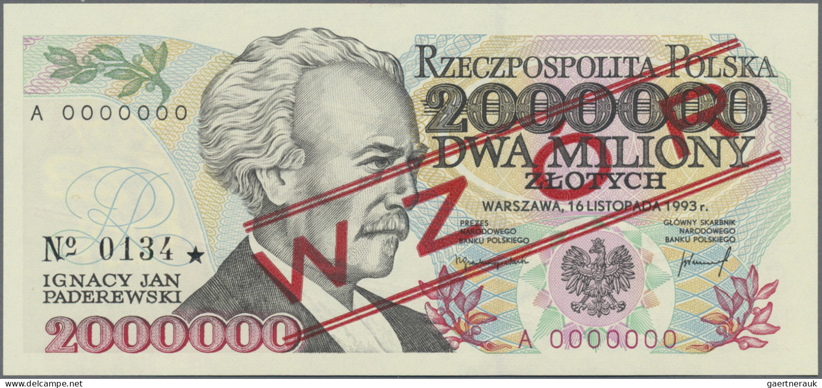 Poland - Bank Notes: Narodowy Bank Polski, Pair With 2 Million Zlotych 1993 And - Polonia