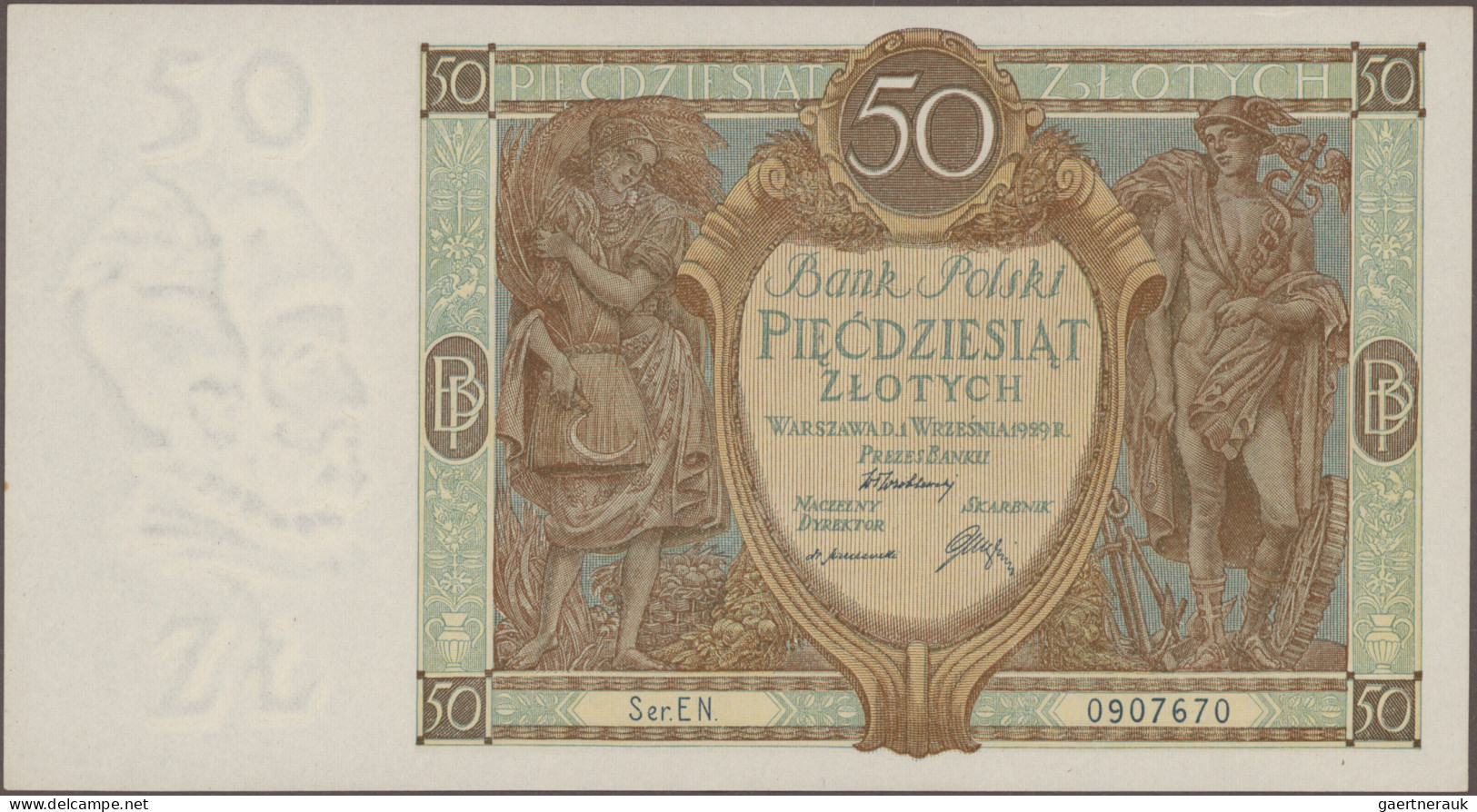 Poland - Bank Notes: Lot With 18 Banknotes, Series 1917-1944, Comprising 2x ½ Ma - Polen