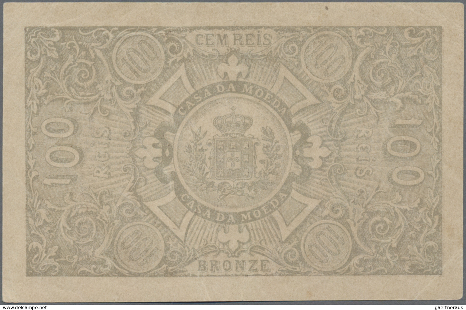 Portugal: Casa De Moeda, Pair With 50 And 100 Reis Bronze 1891, P.87 (F/F-) And - Portugal
