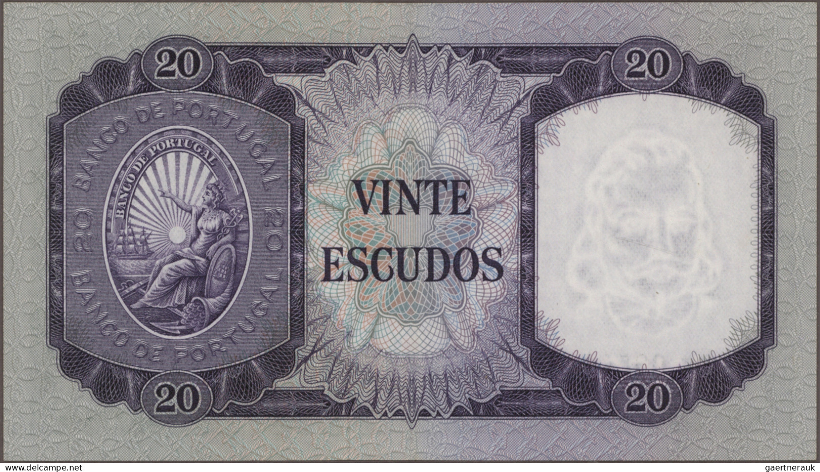 Portugal: Banco de Portugal, set with 4 banknotes, series 1960/61, with 20, 50,