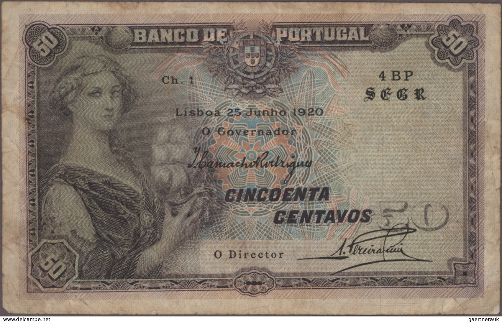 Portugal: Imperial Treasury and Casa da Moeda, lot with 12 banknotes, series 182
