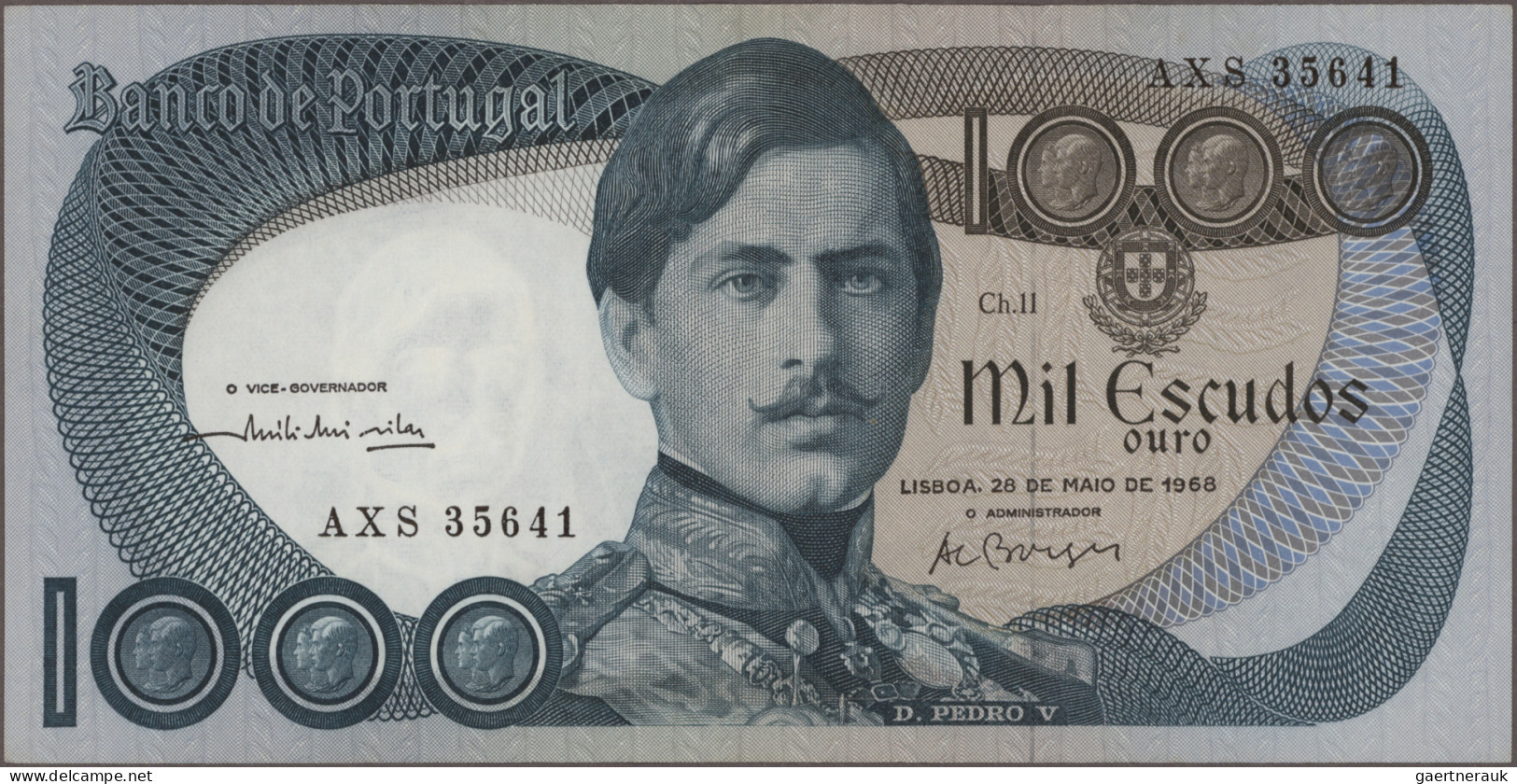 Portugal: Banco De Portugal, Lot With 14 Banknotes, Series 1964-1981, Comprising - Portogallo
