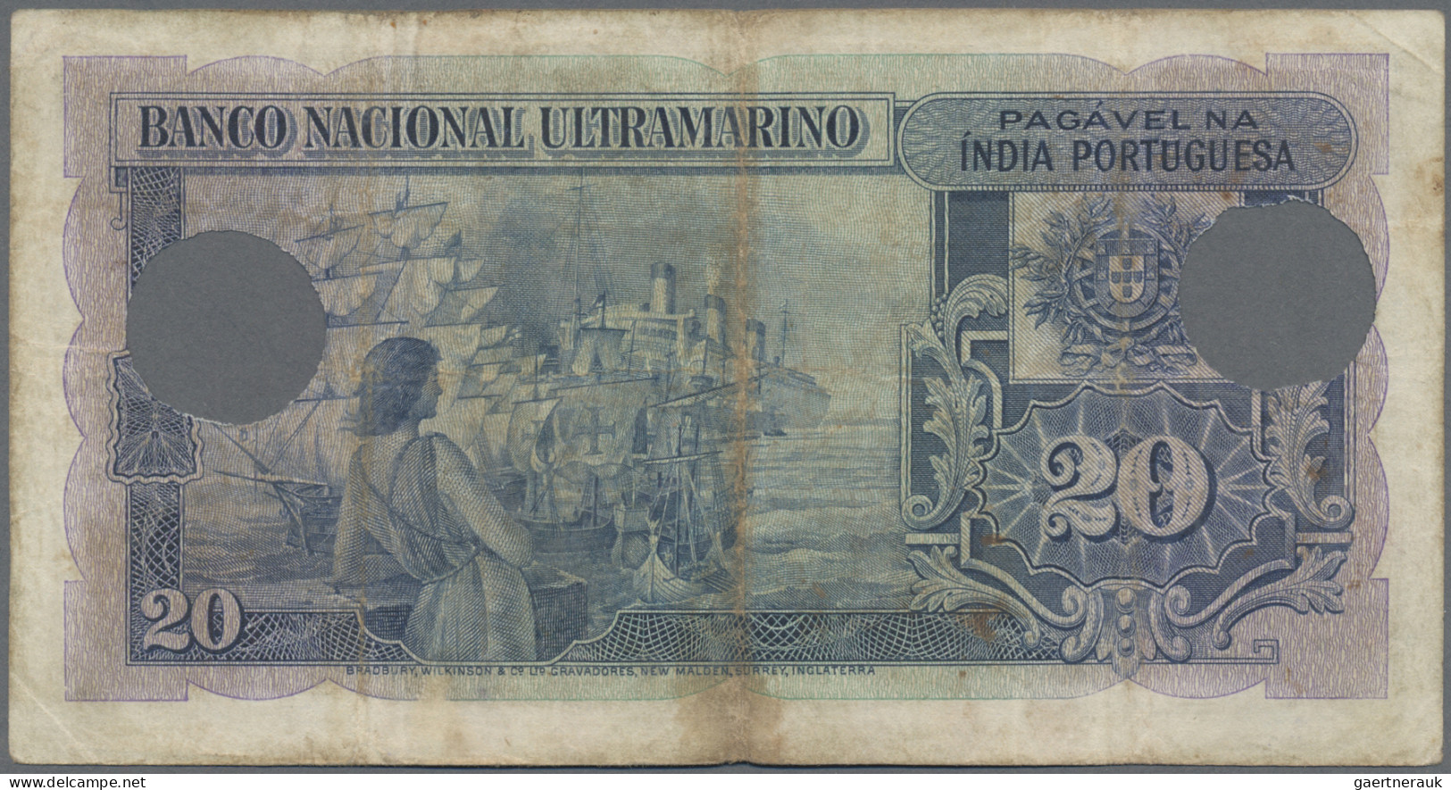 Portuguese India: Banco Nacional Ultramarino – INDIA PORTUGUESA, Set With 10, 20 - Inde