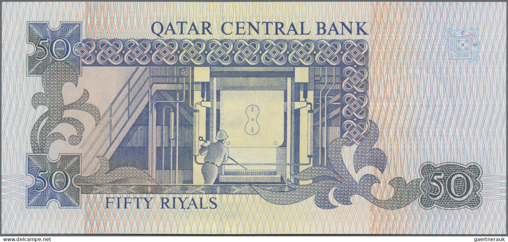 Quatar: Qatar Central Bank 50 Rials ND (1996) P. 17 In Great Crisp Condition. Co - Qatar