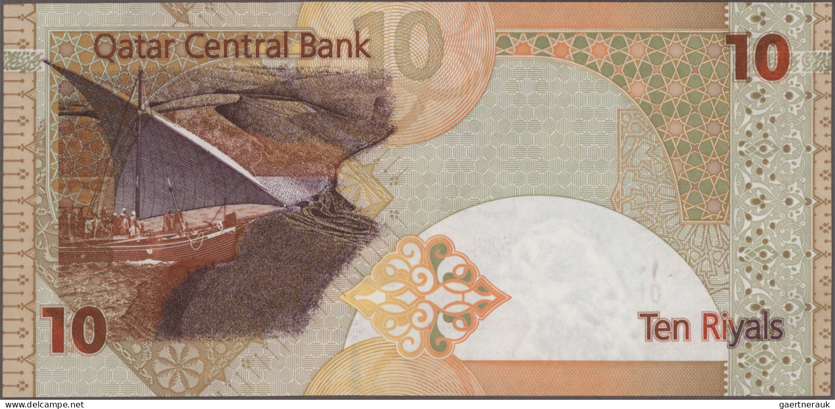 Quatar: The Qatar Monetary Agency and Qatar Central Bank, lot with 14 banknotes,
