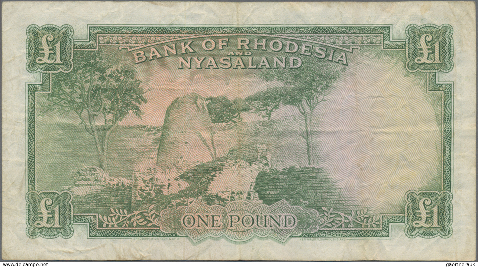 Rhodesia & Nyasaland: Bank Of Rhodesia And Nyasaland, Set With 10 Shillings And - Rhodesien