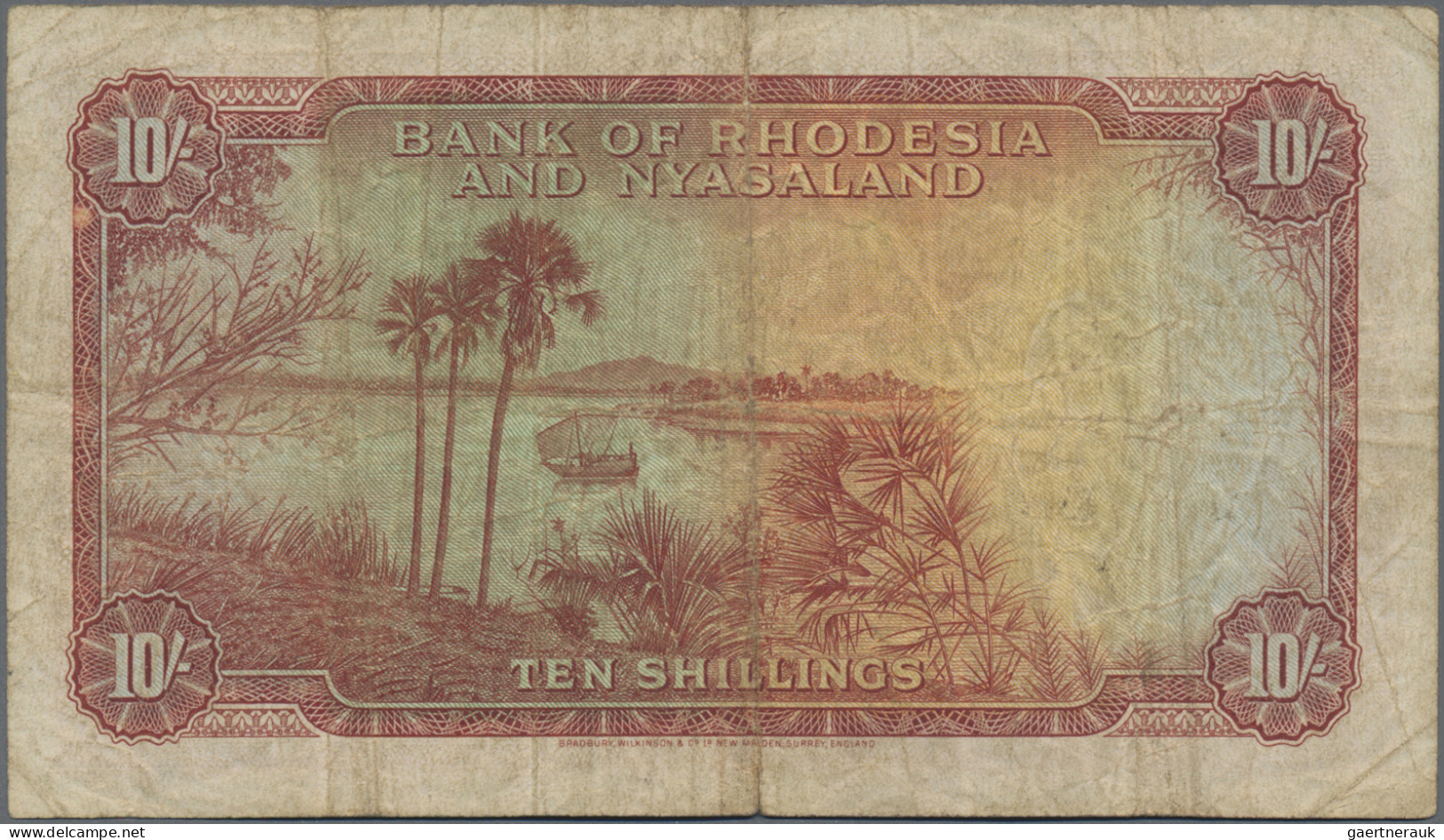 Rhodesia & Nyasaland: Bank Of Rhodesia And Nyasaland, Set With 10 Shillings And - Rhodésie