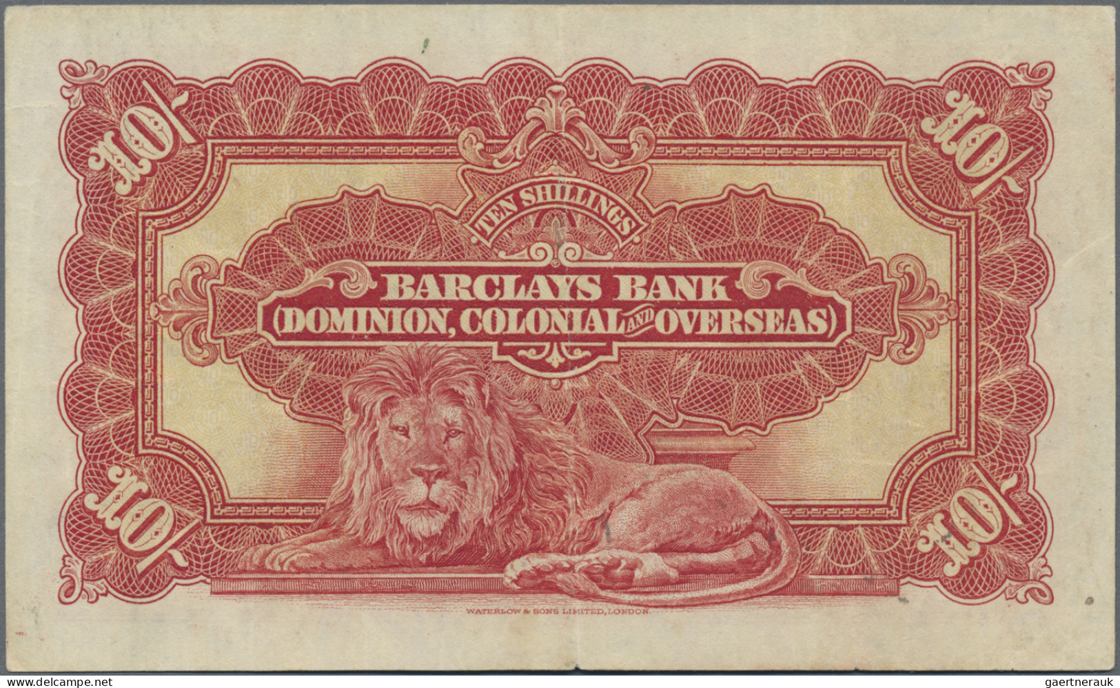 Rhodesia: Barclays Bank (Dominion, Colonial & Overseas) – RHODESIA ISSUE, 10 Shi - Rhodesia