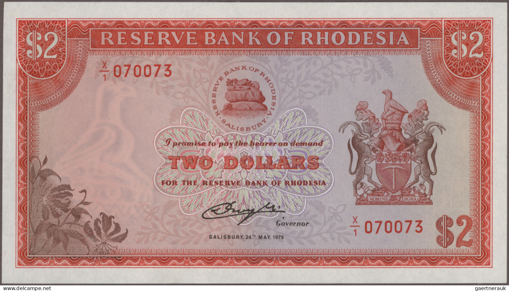 Rhodesia: Reserve Bank Of Rhodesia, Huge Lot With 13 Banknotes, Series 1964-1979 - Rhodesien