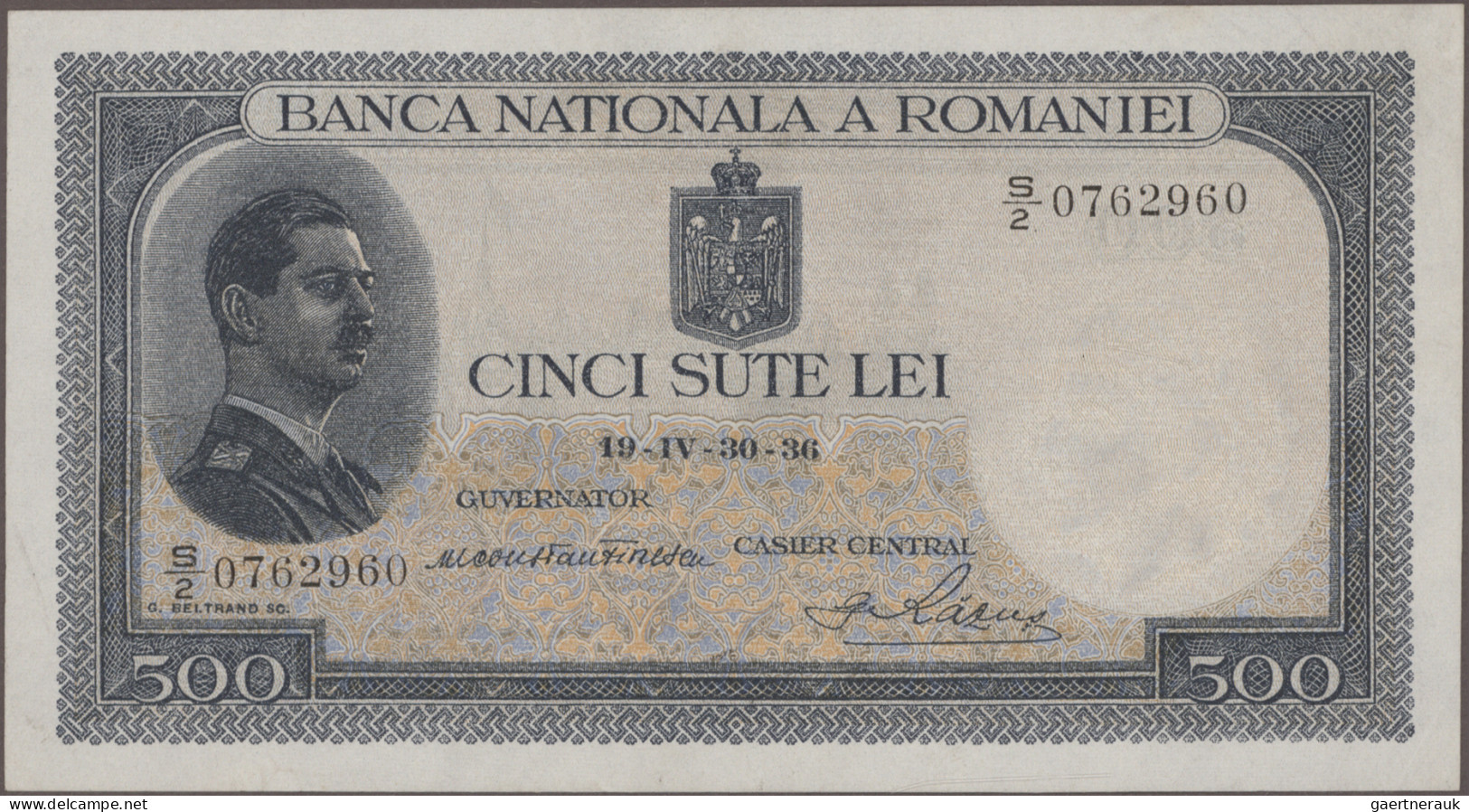 Romania: Banca Naţională A României, Lot With 13 Banknotes, Series 1936-1950, Wi - Rumänien