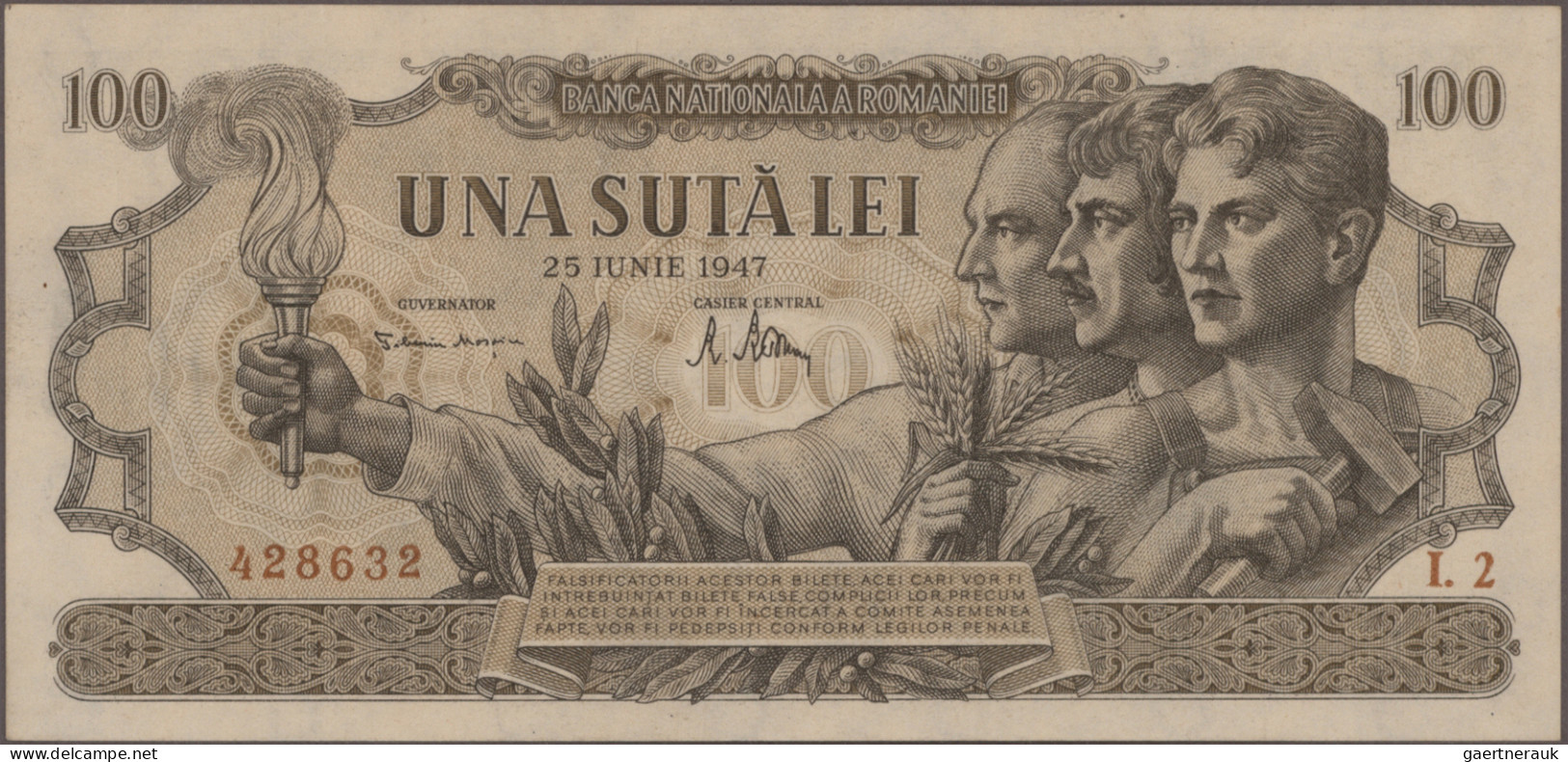 Romania: Banca Naţională A României, Lot With 13 Banknotes, Series 1936-1950, Wi - Rumania