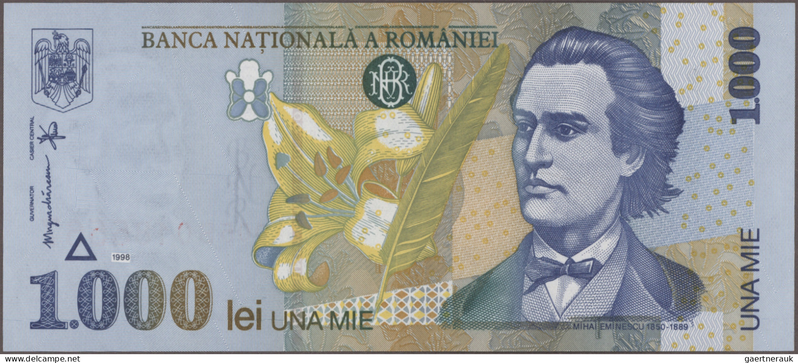 Romania: Lot with 92 banknotes Austria, Moldova and Romania with many duplicates