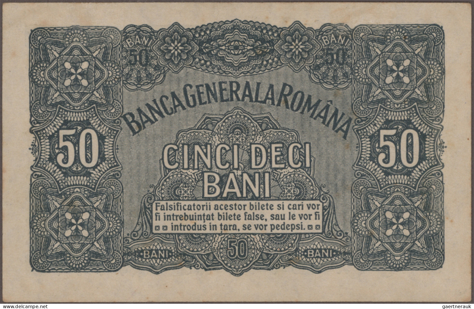 Romania: Banca Generală Română – German Occupation WW I, Set With 4 Banknotes, S - Roumanie