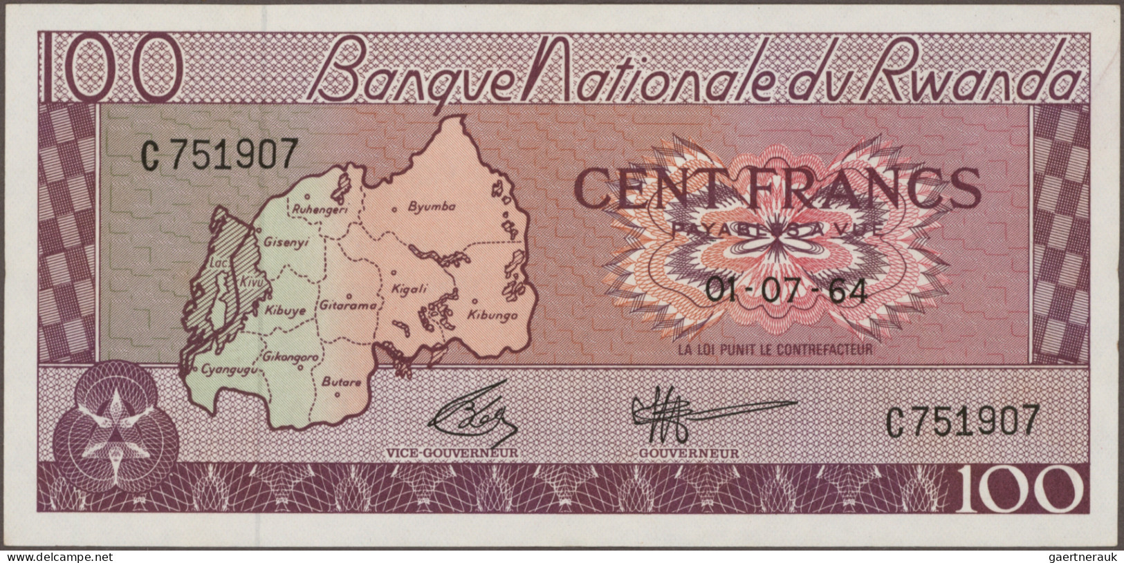 Rwanda: Banque Nationale Du Rwanda, Huge Lot With 26 Banknotes, Series 1964-2009 - Ruanda