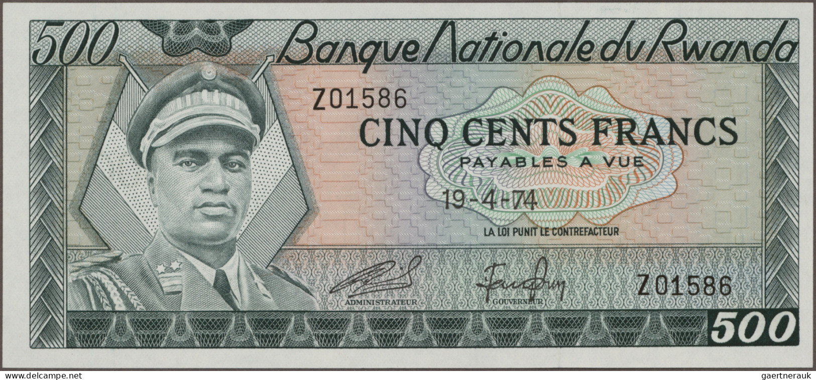 Rwanda: Banque Nationale Du Rwanda, Huge Lot With 26 Banknotes, Series 1964-2009 - Rwanda