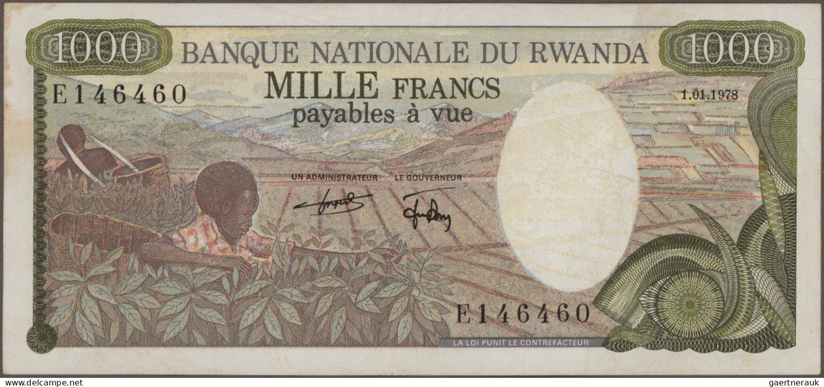 Rwanda: Banque Nationale Du Rwanda, Huge Lot With 26 Banknotes, Series 1964-2009 - Rwanda