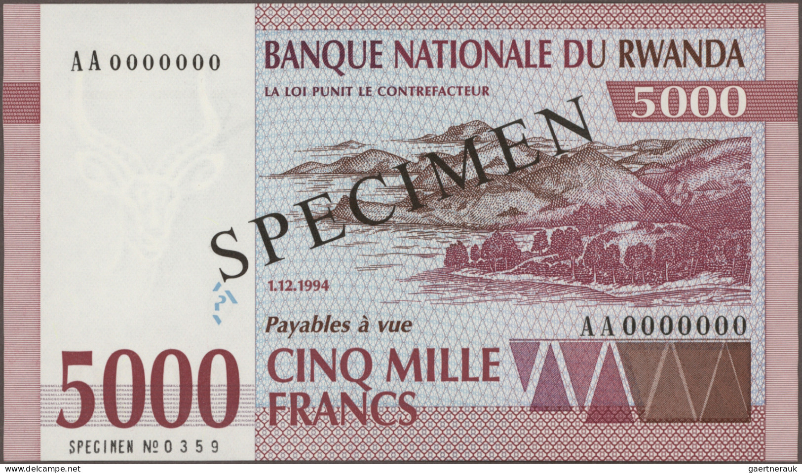 Rwanda: Banque Nationale Du Rwanda, Huge Lot With 26 Banknotes, Series 1964-2009 - Rwanda