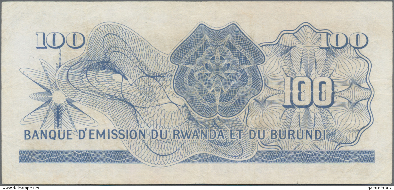 Rwanda-Burundi: Banque D'Émission Du Rwanda Et Du Burundi, 100 Francs 1960, P.5, - Ruanda-Urundi