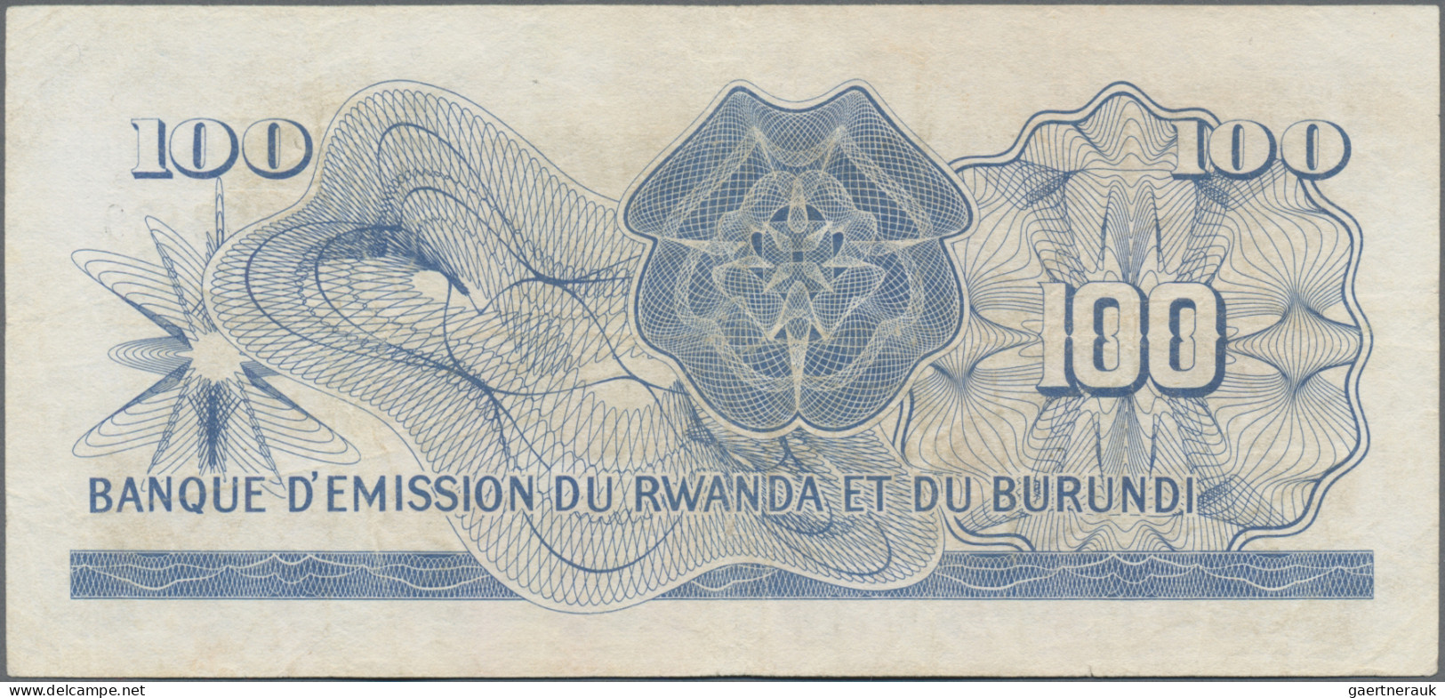 Rwanda-Burundi: Banque D'Émission Du Rwanda Et Du Burundi, 100 Francs 1960, P.5, - Ruanda-Burundi