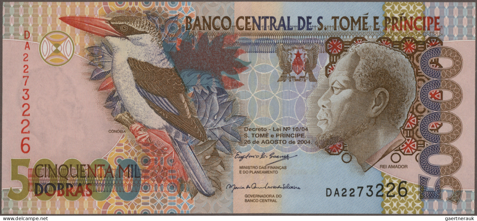 Saint Thomas & Prince: Banco Nacional De S. Tomé E Príncipe, Huge Lot With 18 Ba - Sao Tome And Principe