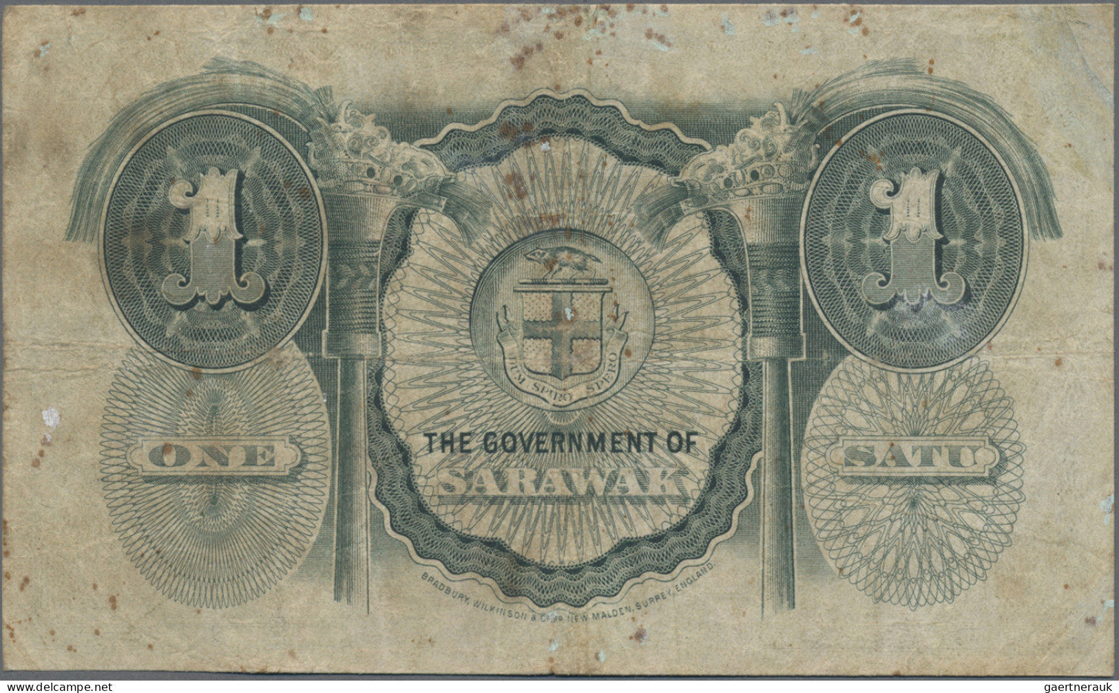 Sarawak: The Government Of Sarawak, 1 Dollar 1st January 1935, P.20, Minor Repai - Malaysie