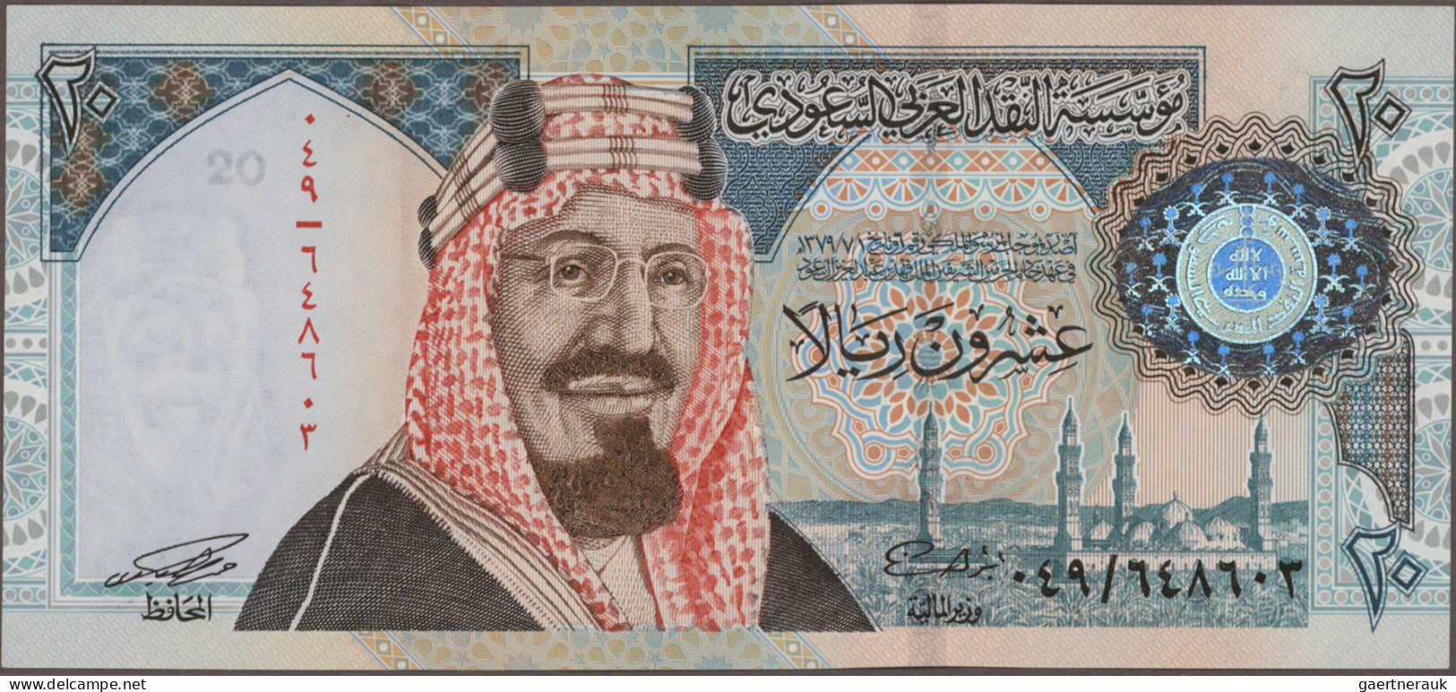 Saudi Arabia: Saudi Arabian Monetary Agency, Lot With 7 Banknotes, Series AH1419 - Arabia Saudita