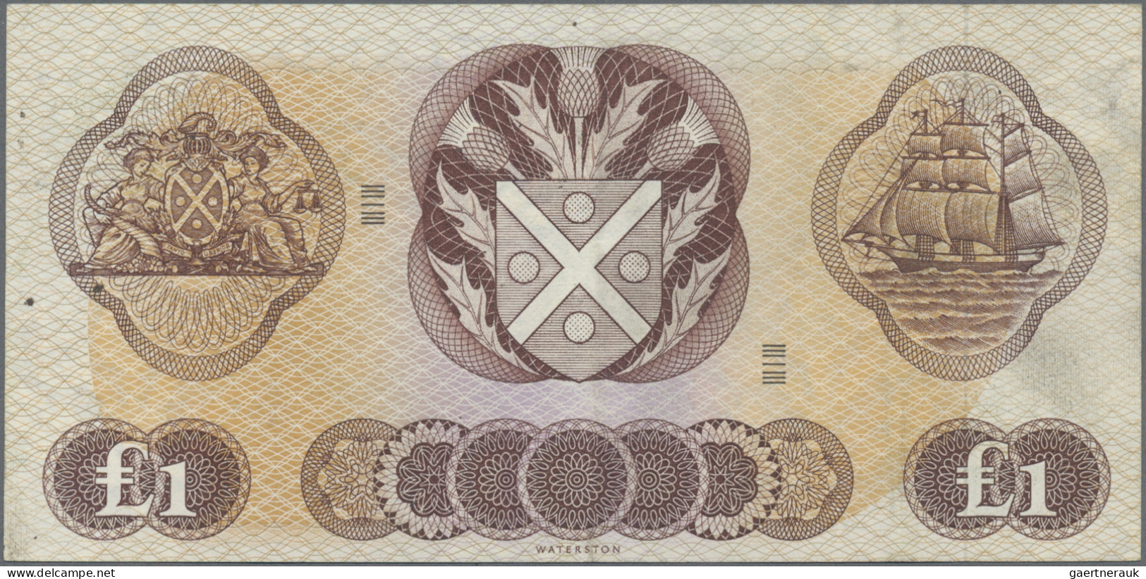 Scotland: Bank Of Scotland, Pair With 1 Pound 1968 (P.109a, VF+/XF, Some Minor S - Otros & Sin Clasificación