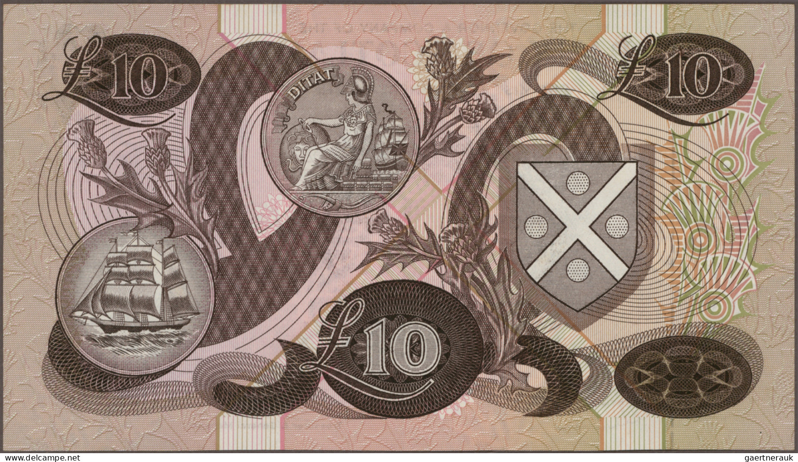 Scotland: Bank Of Scotland, Lot With 9 Banknotes, Series 1971-1988, With 3x 1 Po - Otros & Sin Clasificación