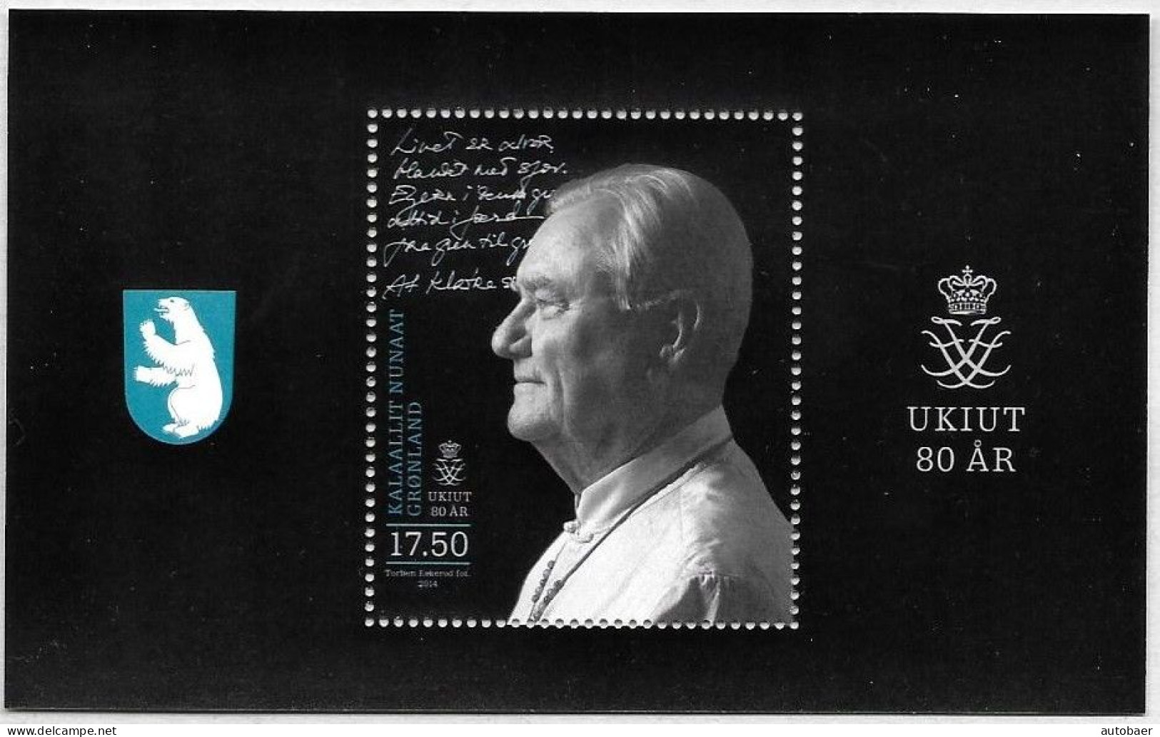 Denmark Greenland Grönland 2014 Prince Henrik 80th. Birthday Michel Bl. 68 (674) ** MNH Neuf Postfrisch - Blocks & Kleinbögen