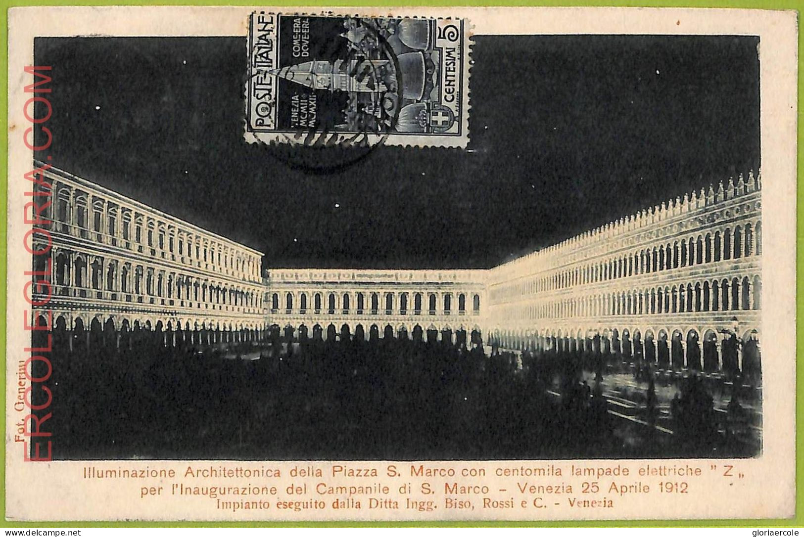 Ad3351 - ITALY - Postal History - MAXIMUM CARD - 1912 - ARCHITECTURE - Otros & Sin Clasificación