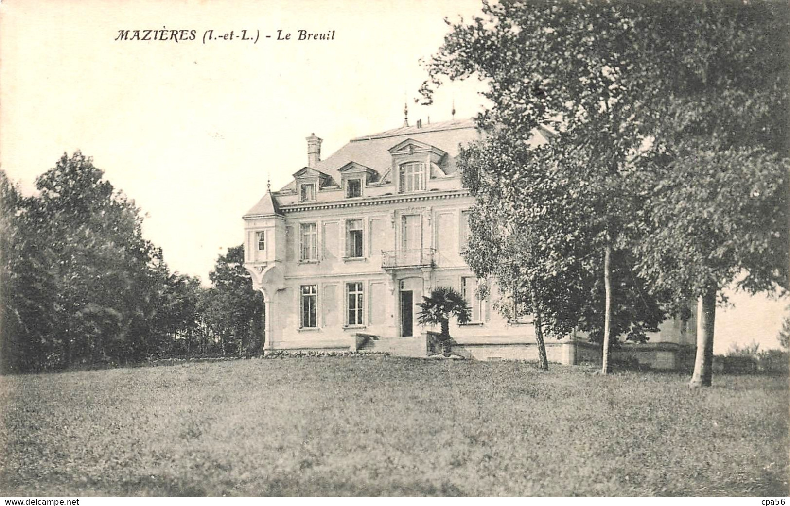 MAZIÈRES - Le Breuil - Thème Château - Manoir + GRAND CACHET COMITÉ (1910) - Other & Unclassified