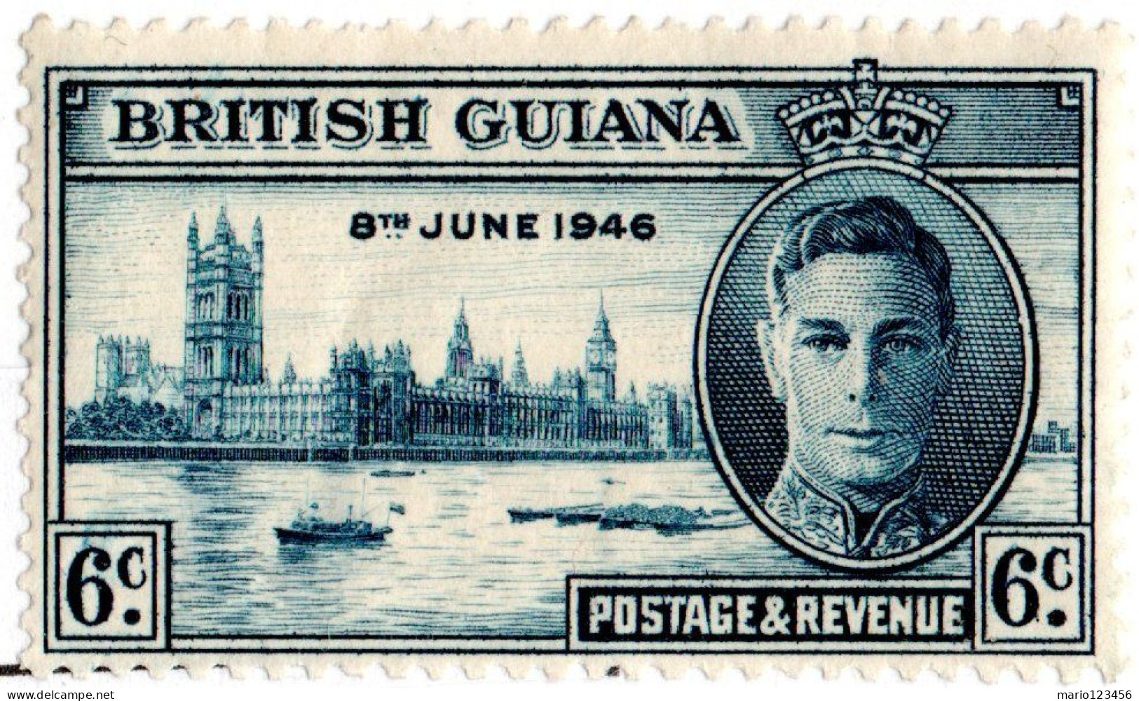 GUYANA BRITANNICA, BRITISH GUYANA, RE GIORGIO VI, 1946, NUOVI (MNH**) Scott:GB-GY 243, Yt:GY 175 - British Guiana (...-1966)