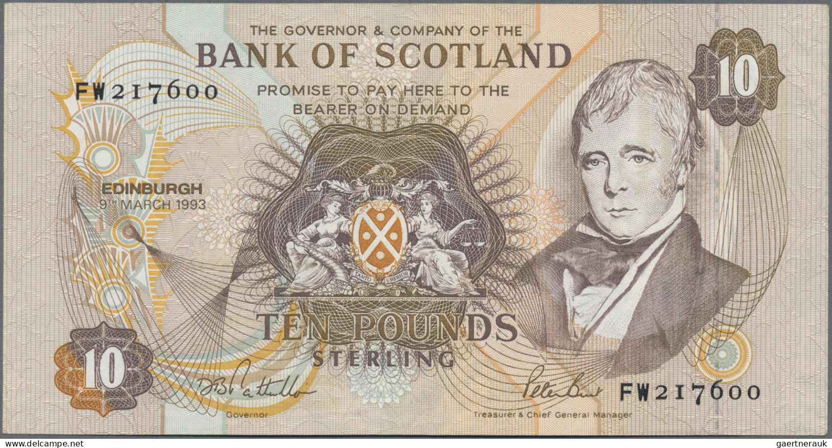 Scotland: Bank Of Scotland, Set With 3 Banknotes, Series 1991/93, With 5 Pounds - Otros & Sin Clasificación
