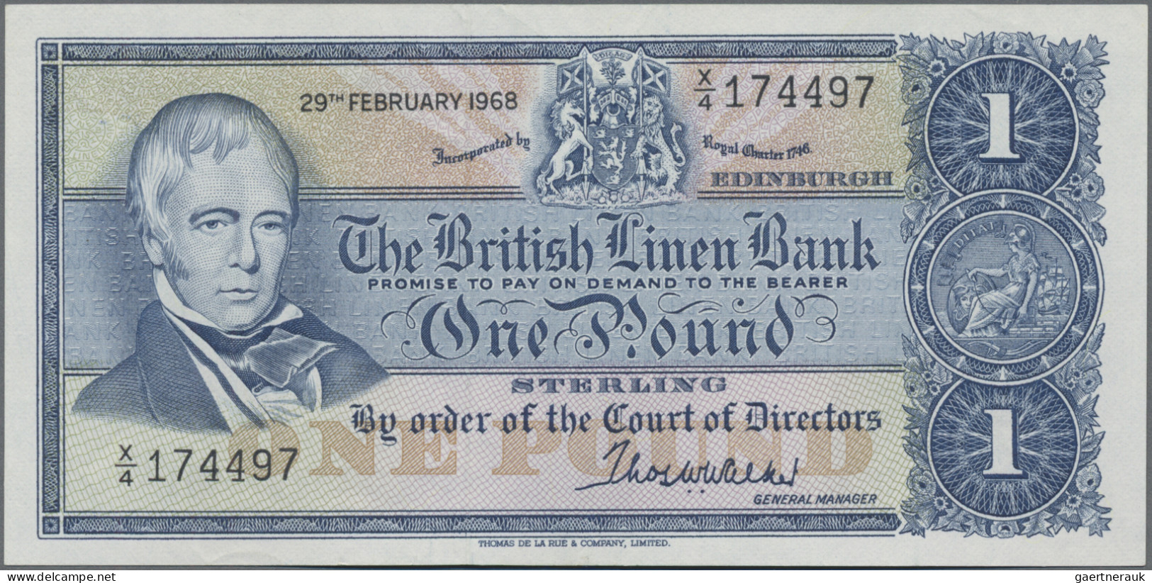 Scotland: The British Linen Bank, Set With 3 Banknotes, Comprising 2x 1 Pound 19 - Andere & Zonder Classificatie