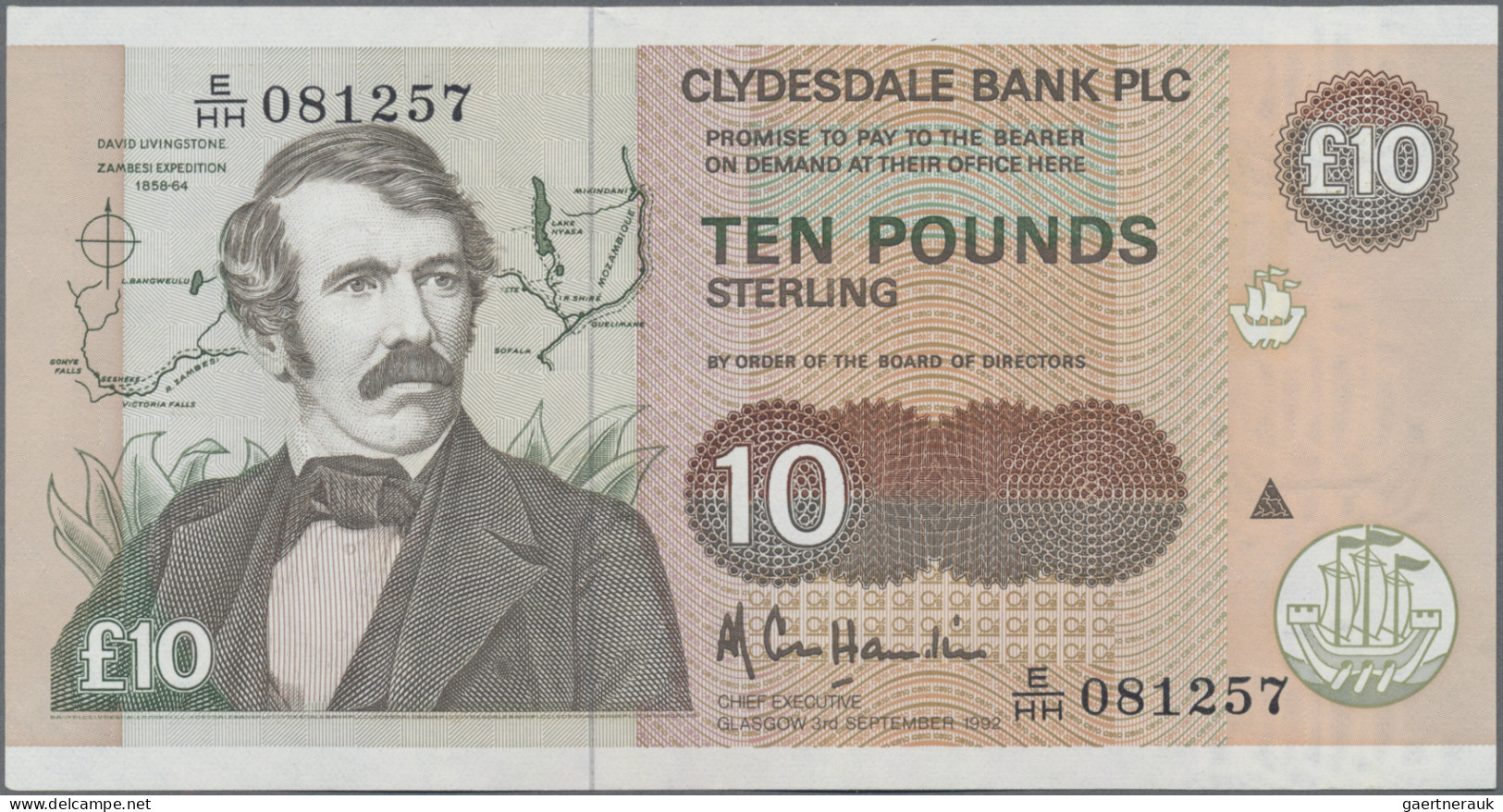 Scotland: Clydesdale Bank PLC, Lot With 4 Banknotes, Series 1989-2002, With 5 Po - Altri & Non Classificati