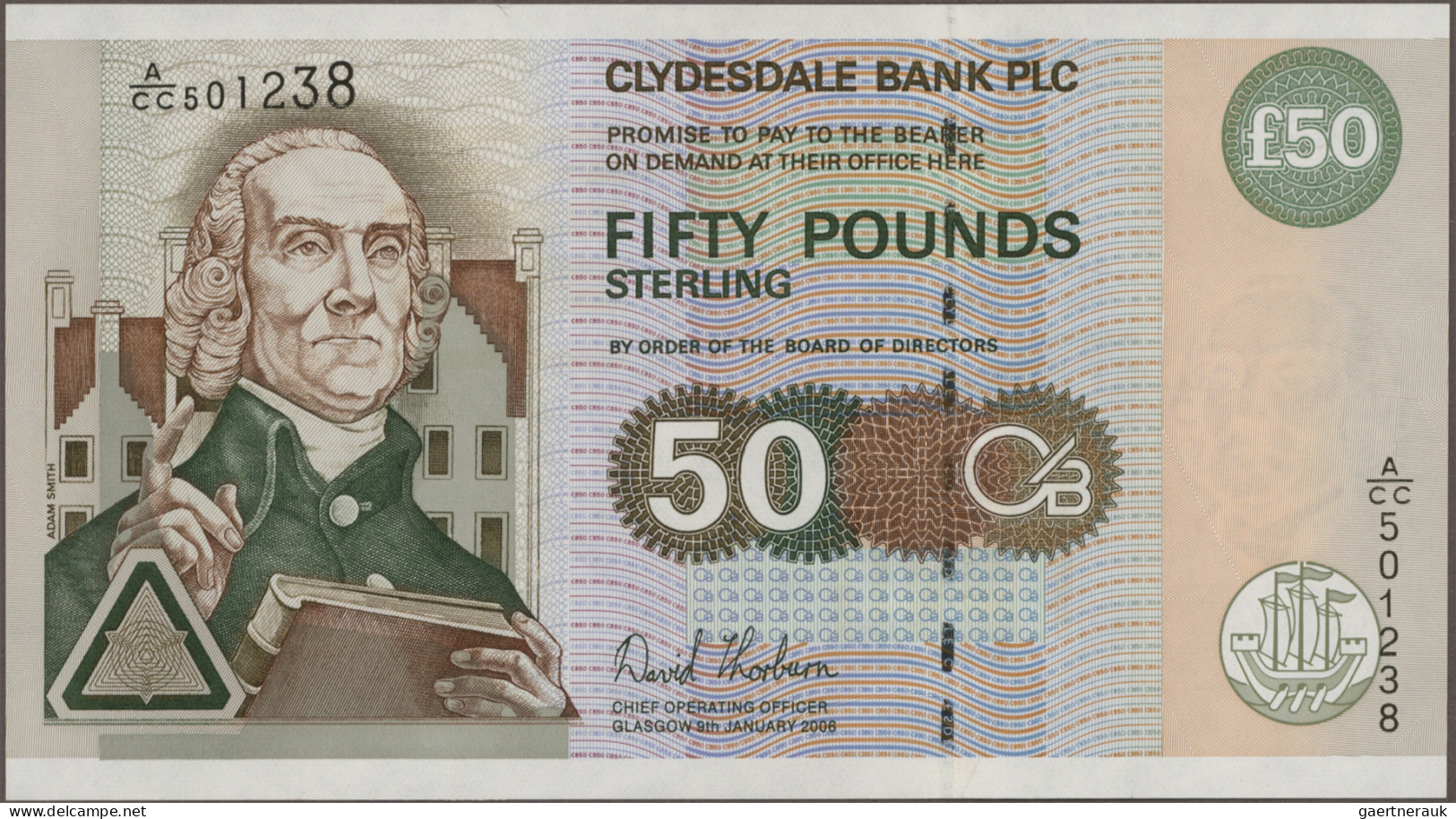 Scotland: Clydesdale Bank PLC, Lot With 10 Banknotes, Series 1996-2006, Comprisi - Other & Unclassified