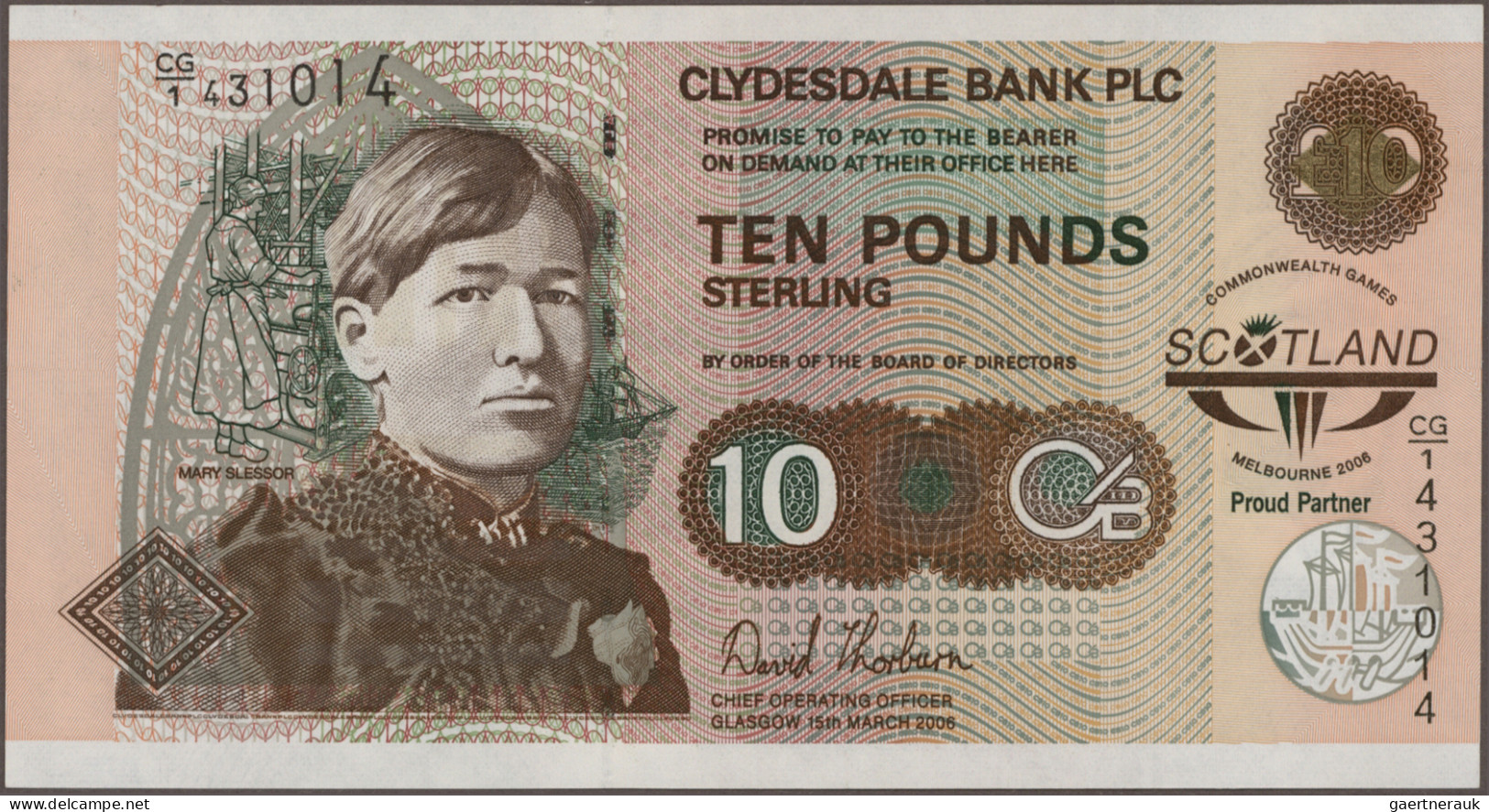Scotland: Clydesdale Bank PLC, Lot With 10 Banknotes, Series 1996-2006, Comprisi - Autres & Non Classés