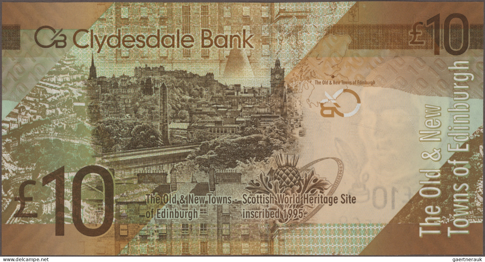 Scotland: Clydesdale Bank, Lot With 4 Banknotes, Series 2009-2015, With 20 Pound - Otros & Sin Clasificación